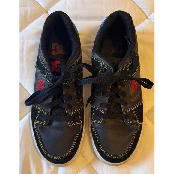 DC Youth's Pure Colorful Suede Sneakers Lace Up Skater Shoes Big Kids Size 5 - Picture 3 of 7